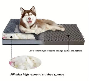 Cama compresible de moda para perros grandes y medianos, alfombrilla ecológica para mascotas, nido de gato lavable, cartón de esponja cuadrada - Product Image 4