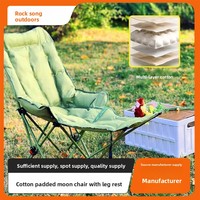 Chaise de jardin pliante moderne et portable à trois niveaux de dossier, en tissu Oxford respirant, avec cadre en acier inoxydable, idéale pour la pêche (vente en gros)