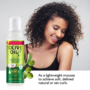 <span class=keywords><strong>Mousse</strong></span> Huile <span class=keywords><strong>Coiffante</strong></span> Forte Tenue pour Cheveux Bouclés et Perruques à l'Huile d'<span class=keywords><strong>Olive</strong></span> Unisexe, Protection Anti-Brillance pour Boucles - Product Image 3