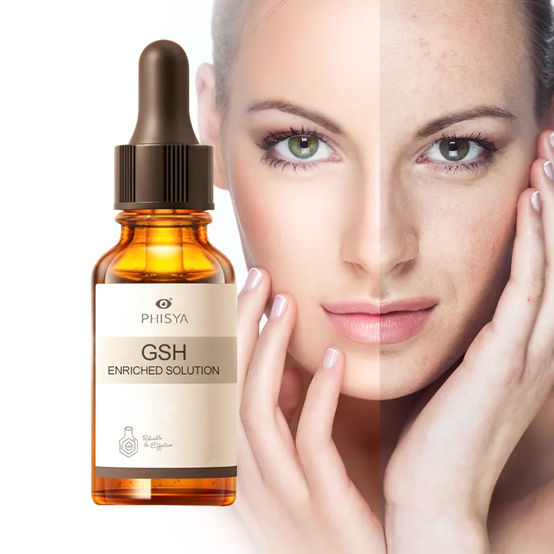 100% Pure Private Label Organic Hyaluronic Acid And Vitamin C Skin Facial Whitening Comprime Glutathione Serum