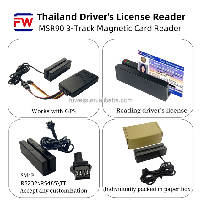 Factory MSR100 3 Track Magnetic Stripe Card Mini Smart Card Reader with DLT Certification of Thailand Gps Fleet Management