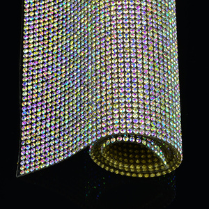 Lámina de Cristal de Estrás Plateado Termoadhesivo de 24x40 cm y Lámina de Cristal de Estrás <span class=keywords><strong>AB</strong></span> - Product Image 2
