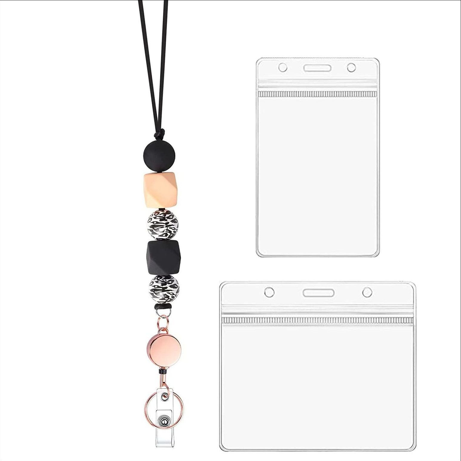 Hot Sale Silicon Lanyard Beads Boho Personalized Devil Eye Wooden Silicone Bead Keychain Wood Beads Phone Lanyard
