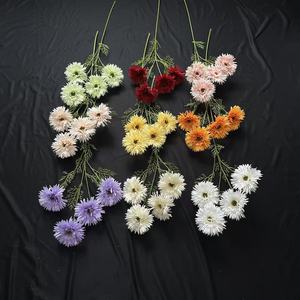 Flores de seda Junheyuan, ramas individuales de gerbera artificial, para decoración del hogar y bodas - Product Image 1