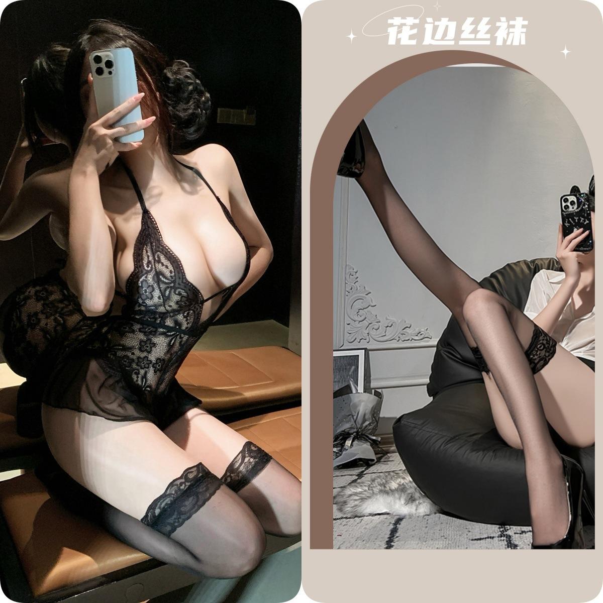 Black + black stockings