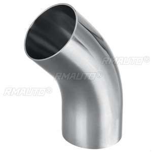 Conector de Codo Universal de 50 mm (2 Pulgadas) para Tubo, Curva de 45/90/180 Grados, Acero Inoxidable, Tubo de Escape Soldado para Automóvil - Product Image 5