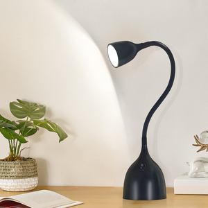 Đèn bàn LED kim loại nhỏ màu đen, sử dụng điện AC, cổ ngỗng điều chỉnh được, bảo vệ mắt, thích hợp đọc sách, dùng cho nhà, văn phòng, ký túc xá, học tập, thư giãn - Product Image 2