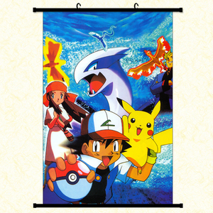Affiches murales déroulables en tissu imprimées numériquement sur le thème de l'anime et du jeu Pokémon Pikachu, 40*60cm et 60*90cm - Product Image 3