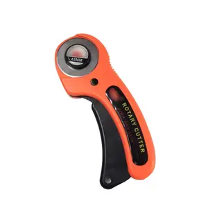 45 mm Rotary Cutter Extra Blades, Ergonomic Handle Rolling Cutter with Safety Lock for Fabric, Leather, Crafting