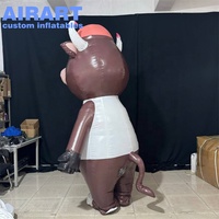 Costume de Mascotte Vache Gonflable Personnalisable pour un Divertissement Interactif, Ballon Gonflable Vache Ambulant