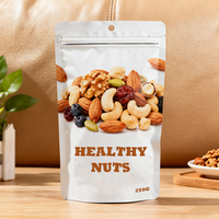Sac d'emballage alimentaire à fermeture éclair pour poudre de chocolat, noix, refermable, impression personnalisée, sac à fermeture éclair, sachet debout