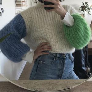 Maglioni Donna di Tendenza, Top Sexy Blu e Verde a Maniche Lunghe, Maglione Casual Autunnale in <span class=keywords><strong>Maglia</strong></span> per Ragazze Giovani - Product Image 3