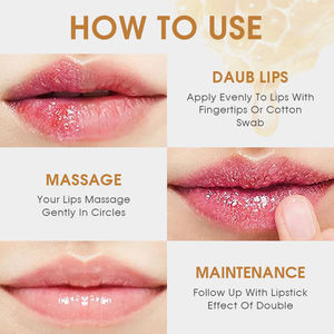 Gommage pour les lèvres au miel et à l'aloe vera biologique vegan en marque propre, sans paraben, exfoliant nourrissant, hydratant, nettoyage en profondeur - Product Image 4