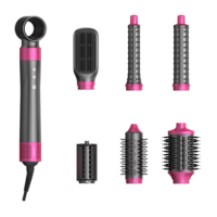 Styler capillaire professionnel 7 en 1, 1300W, ionique, pliable, diffuseur et sèche-cheveux pour boucler les cheveux