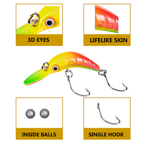 Nouvelle leurre <span class=keywords><strong>minnow</strong></span> BST de 5 cm et 2,5 g pour la pêche en eau douce, appât pour truite et poisson-bleu. - Product Image 5