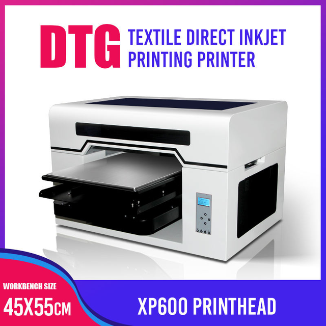 Industrial DTG Printer Direct to Garment T-shirt Printing Machine White Ink CMYKW Color for Cotton Textile