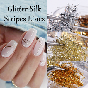 Lentejuelas <span class=keywords><strong>de</strong></span> línea <span class=keywords><strong>de</strong></span> Metal para decoración <span class=keywords><strong>de</strong></span> uñas, accesorios para <span class=keywords><strong>manicura</strong></span> 3D <span class=keywords><strong>con</strong></span> brillo Irregular - Product Image 3