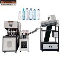 Máquina de Moldeo por Soplado de Botellas de Plástico, Semiautomática, para Fabricación de Botellas de Agua