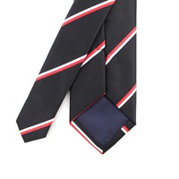 Cravate personnalisée pour homme, faite à la main, rayée, pour équipe sportive de football, en polyester tissé, avec logo, cravates fines pour club