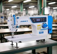 Machine à coudre industrielle à point droit à plateau plat à grande vitesse JK9802, entraînement par tireur, pour tous les tissus, vêtements, état neuf, engrenage intégré