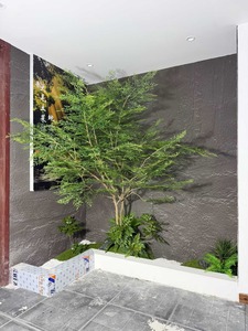 Arbre d'érable artificiel <span class=keywords><strong>en</strong></span> plumes japonaises, plante d'érable verte artificielle au toucher réel <span class=keywords><strong>en</strong></span> <span class=keywords><strong>pot</strong></span> pour la décoration de la maison, de l'hôtel, de la villa et du paysage - Product Image 2