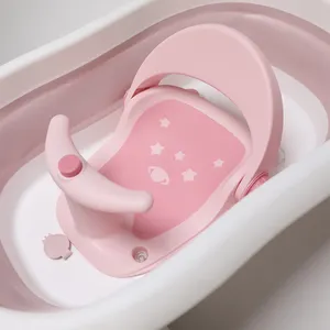 מתכוונן משענת תמיכה החלקה רך מחצלת תינוקות פעוט אמבטיה כיסא תינוק אמבטיה מושב עם ידיות פרייר עבור אמבטיה לשבת