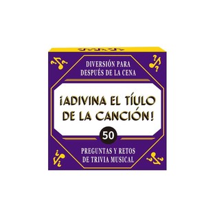 DIVERSION PARA DESPUÉS DELA CENA IADIVINA EL TIULO DE LA CANCION, Juego de Cartas en Español, PREGUNTAS Y RETOS DE TRIVIA MUSICAL - Product Image 1