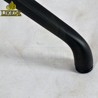 Base de chaise longue et ottoman en alliage d'aluminium noir avec revêtement poudré, design à 4 griffes inclinables et rotation à 360 degrés