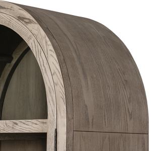 America Style Storage Cabinet <b>Solid</b> <b>Wooden</b> Bookshelves <b>Bookcases</b> with Glass Door - Product Image 5