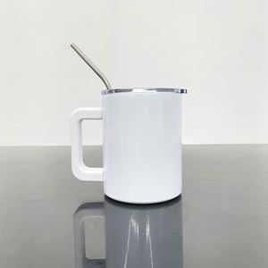 Tazas de Café Personalizadas con Logotipo, Tapa Magnética Deslizante, Color Brillante Macaron, Sublimación en Blanco, 10 oz, con Asa de Plástico - Product Image 4