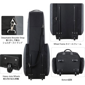 Sac de golf Fuliya personnalisé, léger, robuste, rembourré, pliable, imperméable, protection solaire, écologique, à roulettes, pour les compagnies aériennes - Product Image 3