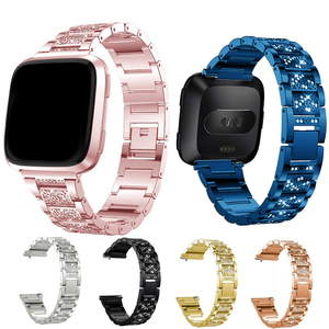 <span class=keywords><strong>Bracelet</strong></span> de remplacement en métal en acier inoxydable avec diamant <span class=keywords><strong>Bracelet</strong></span> de montre intelligente pour <span class=keywords><strong>Fitbit</strong></span> <span class=keywords><strong>Versa</strong></span> 4 3 <span class=keywords><strong>2</strong></span> 1 - Product Image 1