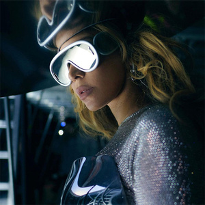 高級カスタムロゴ Y2K パンクサングラス ワンピース セクシーミラーサングラス 女性用 オーバーサイズ オーバル シールドシェード アイウェア UV400 - Product Image 2