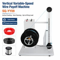 Máquina Automática Vertical SQ-YY09 para Desenrollar Cable, Capacidad de Carga de 50 kg, Velocidad Variable, 750W, CA 110V/220V, para Crimpado, Corte y Enrollado de Cables