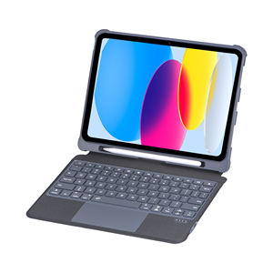 Étui <span class=keywords><strong>folio</strong></span> détachable antichoc étanche sans fil BT clavier pour iPad 10.9 pouces PU matériel Trackpad clavier pour Air 11 - Product Image 1