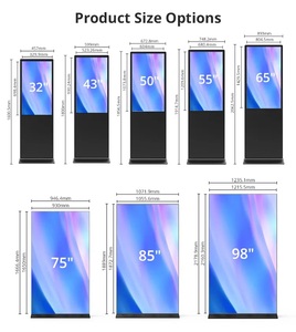 จอ LCD ระบบสัมผัสอินฟาเรดแนวตั้งระบบแอนดรอยด์49นิ้ว2 + 16GB ตู้โฆษณา LCD สองด้านหน้าจอเดี่ยว