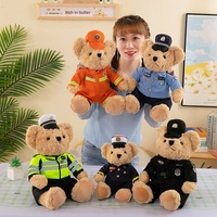 Peluche Ours Policier de la Police Routière pour Machine à griffes, avec rembourrage en plastique et coton PP, 11-30 cm - Vente en gros