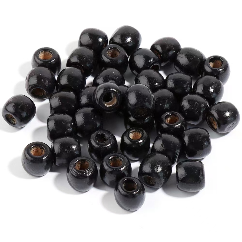 100pcs Painted Wooden Hair Beads Spacer