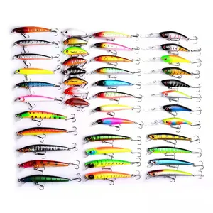 किट बास lures शीतल मत्स्य पालन lures जिग्स सेट से निपटने सहित crankbaits कठिन बॉक्स में मछली पकड़ने से निपटने