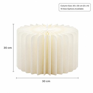 White Folding Paper Cylinder Display Stand Collapsible Party Decor Prop for <b>Wedding</b> Birthday Dessert Table - Product Image 2