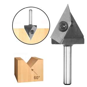 Tùy Chỉnh 60 Độ Khắc Phay <span class=keywords><strong>CNC</strong></span> V Loại Router Bit Có Thể Thay Thế Carbide Chèn Gỗ Cắt Công Cụ Bị Bỏ Bỏ Bỏ Dao - Product Image 1