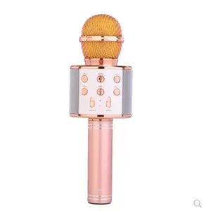 ZXX644 mikrofon kablosuz Karaoke mikrofonlar şarkı hoparlör Mic için renkli LED ışıkları ile çocuklar için karaoke mikrofon