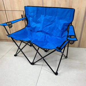 <strong>Outdoor</strong> Folding Camping Chair, Double <strong>Seat</strong> Foldable Camp Chair for 2 Persons Foldable Quad <strong>Love</strong> <strong>Seat</strong> Oversized - Product Image 1