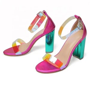 <span class=keywords><strong>Sandalias</strong></span> de tacón alto con punta abierta para mujer, calzado de talla grande, color único, 879 - Product Image 5