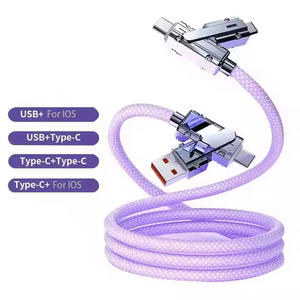 Yüksek kaliteli naylon dokuma 5A telefon tipi <span class=keywords><strong>C</strong></span> tipi <span class=keywords><strong>c</strong></span> hızlı şarj kablosu 100W iPhone <span class=keywords><strong>USB</strong></span> <span class=keywords><strong>C</strong></span> kablosu esnek PD kablosu - Product Image 2