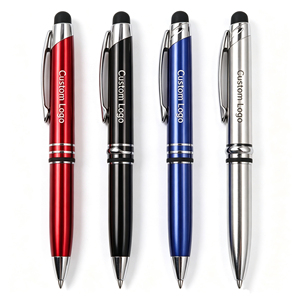 Stylo publicitaire multifonctionnel durable avec logo personnalisé, 2 en 1, stylo à bille en métal, écran tactile capacitif, cadeau d'affaires - Product Image 1
