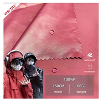 Veste de ski en tissu taffetas de polyester uni respirant, imperméable et léger, prix d'usine, pour sports de plein air