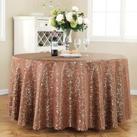 Nappe de table jacquard florale de luxe faite à la main, imperméable, de marque LiangYi, pour mariage, hôtel, fête et usage domestique