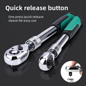 Quick Release <strong>Ratchet</strong> Socket <strong>Wrench</strong> 1/2 Inch <strong>3</strong>/8 Inch 1/<strong>4</strong> Inch Straight Handle Quick <strong>Wrench</strong> 72 Tooth Telescopic <strong>Ratchet</strong> Socket - Product Image 6