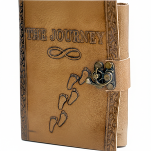 Carnet de notes en cuir fait main Journey Carnet de croquis vintage pour hommes et femmes Journal imprimé personnalisé - Product Image 1